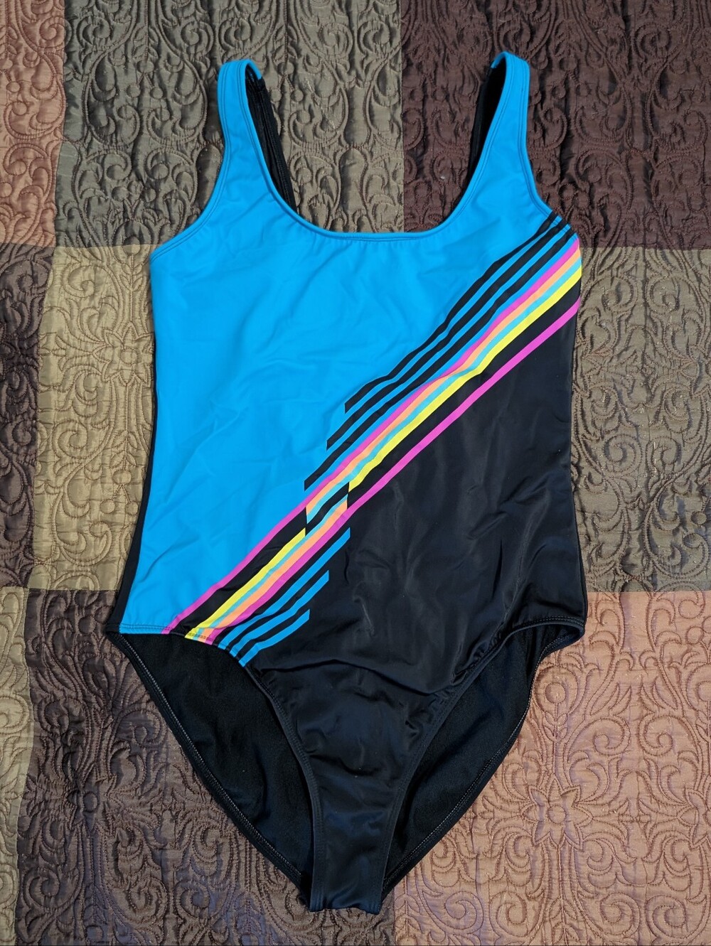 O'Rageous Retro Style One Piece Swimsuit Size XL